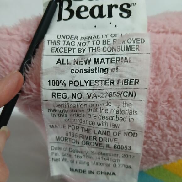 Care Bears American Greetings 2017 Cheer Bear Pillow Land Of Nod Pink Square - Picture 9 of 14